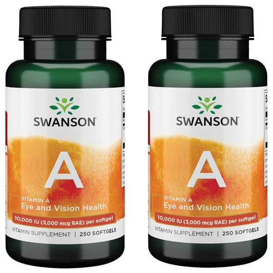 Swanson Vitamin A 10,000 IU Softgels - 2 Pack | Vision & Immune Support BritishVita | Premium UK Vitamins & Wellness Supplements