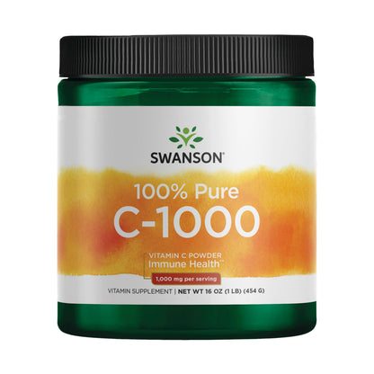 Swanson Vitamin C Powder 1000 mg | Immune Support & Skin Health