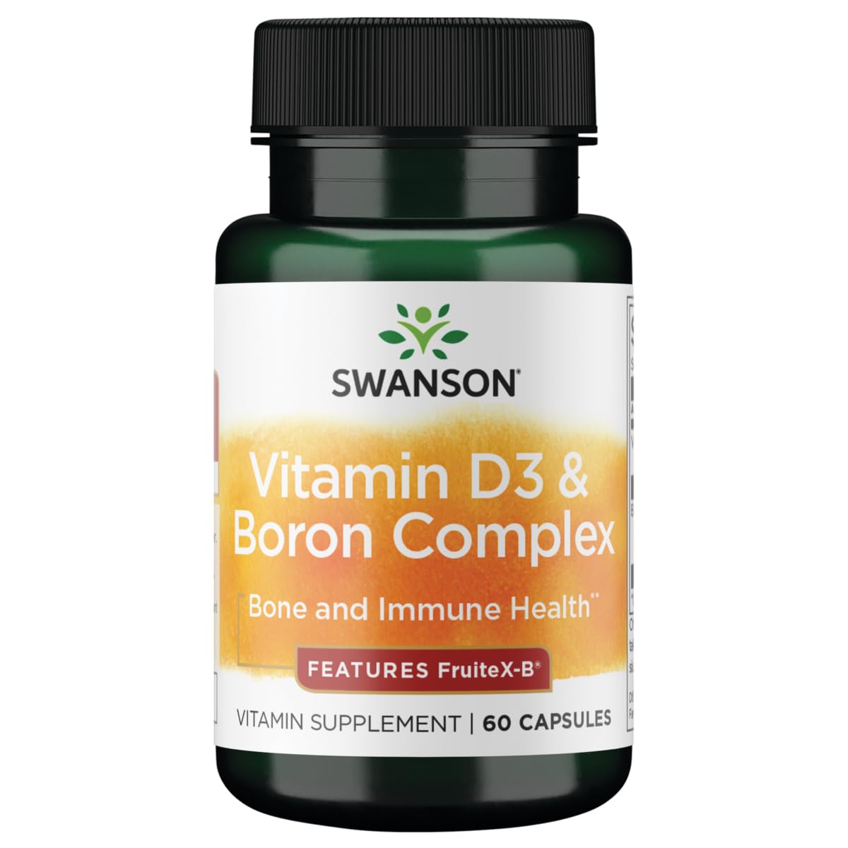 Swanson Vitamin D & Boron 60 Capsules – Bone & Joint Health