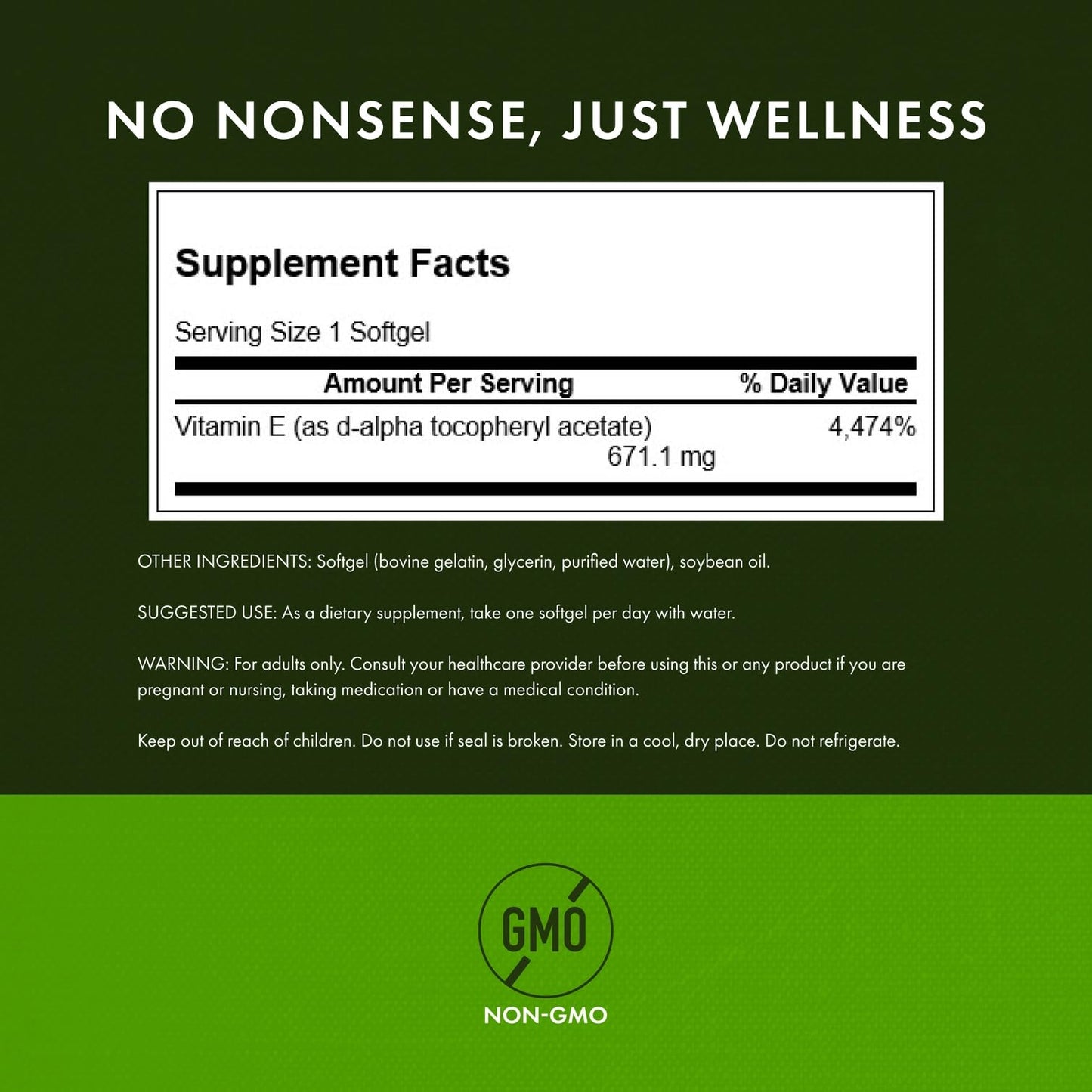 Swanson Natural Vitamin E 1000 IU (671.10 mg) 250 Sgels – 2 Pack