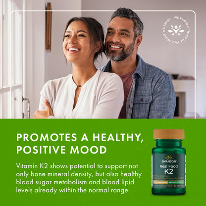 Swanson Vitamin K2 MK-7 200mcg – 30 Softgels – Heart & Bone Health