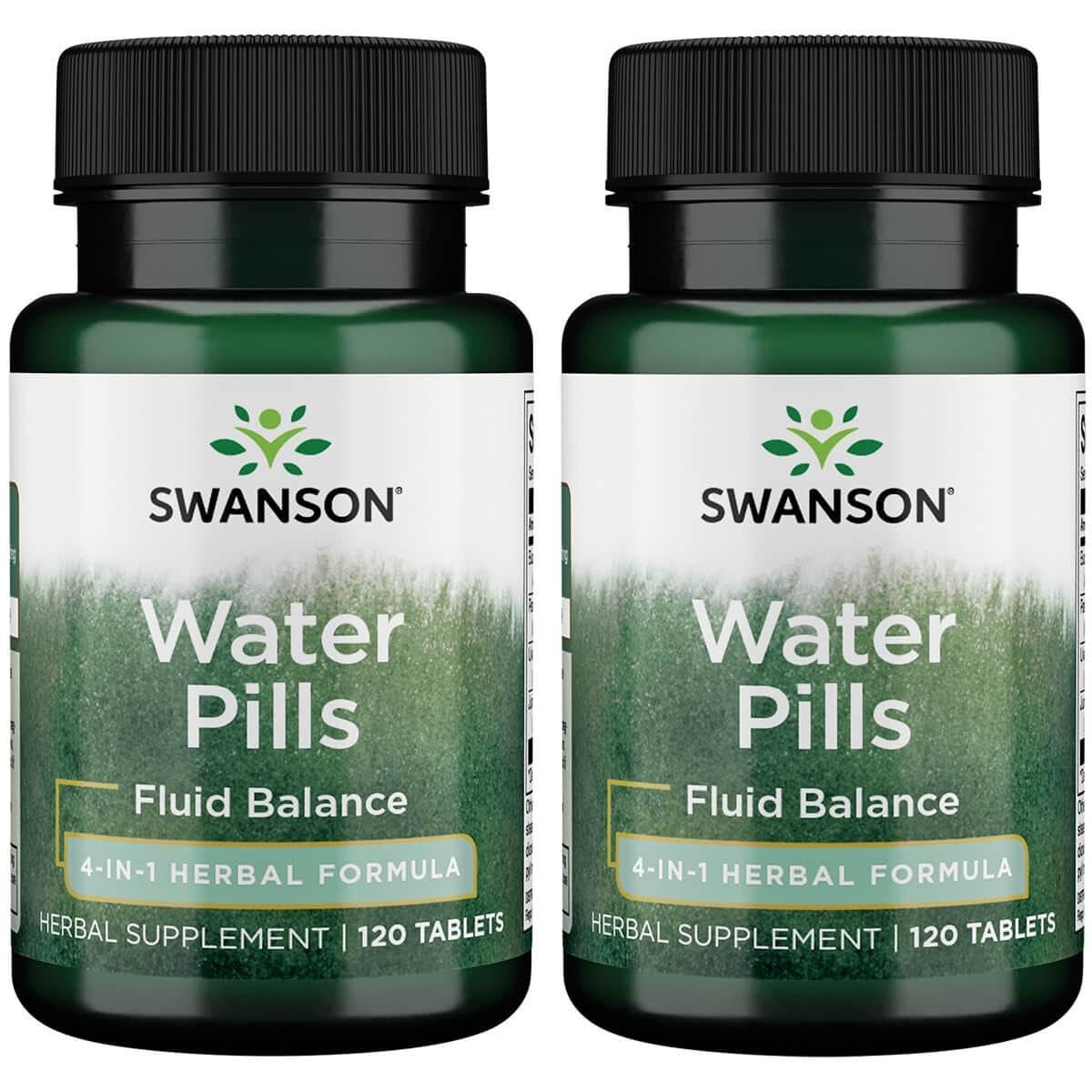 Swanson Water Pills 120 Tabs – Pack of 2 (2 Pack) | Fluid Balance & Occasional Bloating Relief
