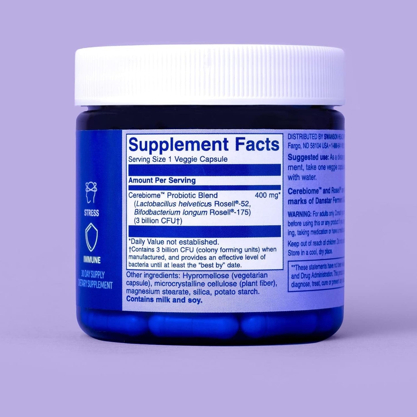 Swanson WIO Happy Mind, Happy Gut Probiotics – Digestive Stress Support