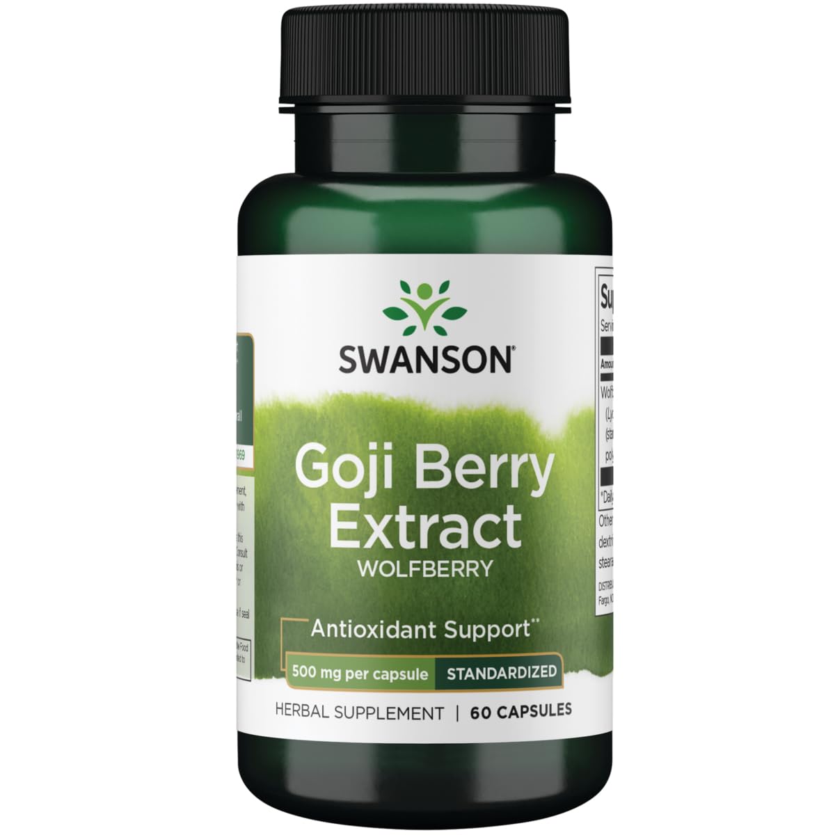 Swanson Wolfberry Goji Berry Standardized Extract 500 mg, 60 Capsules