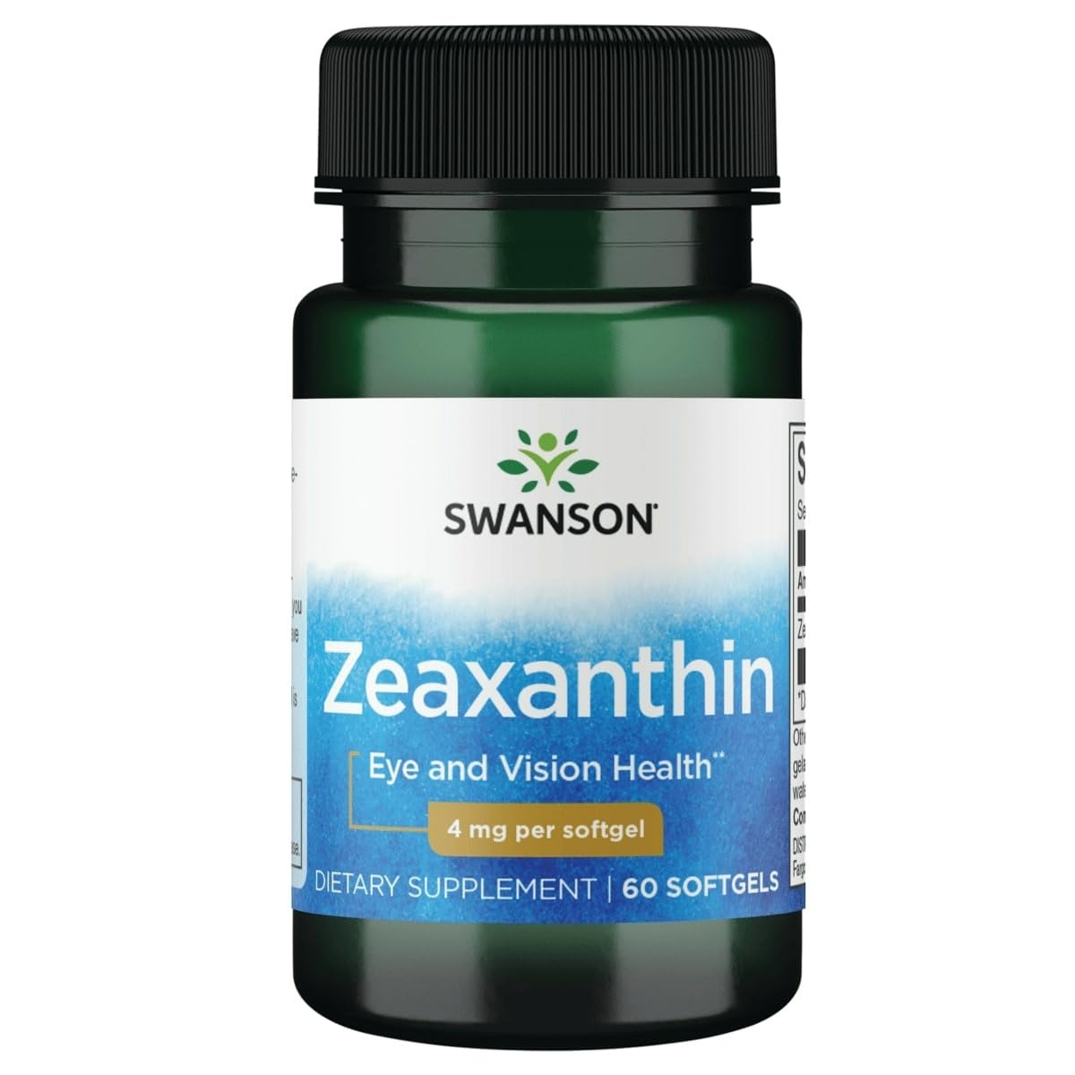 Swanson Zeaxanthin 4 mg 60 Sgels | Eye Health Supplement