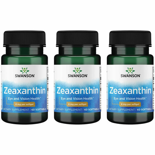 Swanson Zeaxanthin 4 mg 60 Softgels (3 Pack) - Eye Health Support BritishVita | Premium UK Vitamins & Wellness Supplements