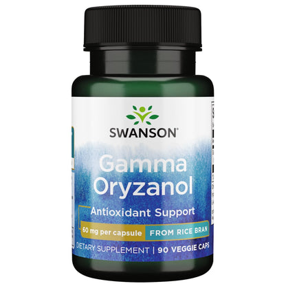 Swanson Gamma Oryzanol from Rice Bran – 60 mg, 90 Veg Capsules