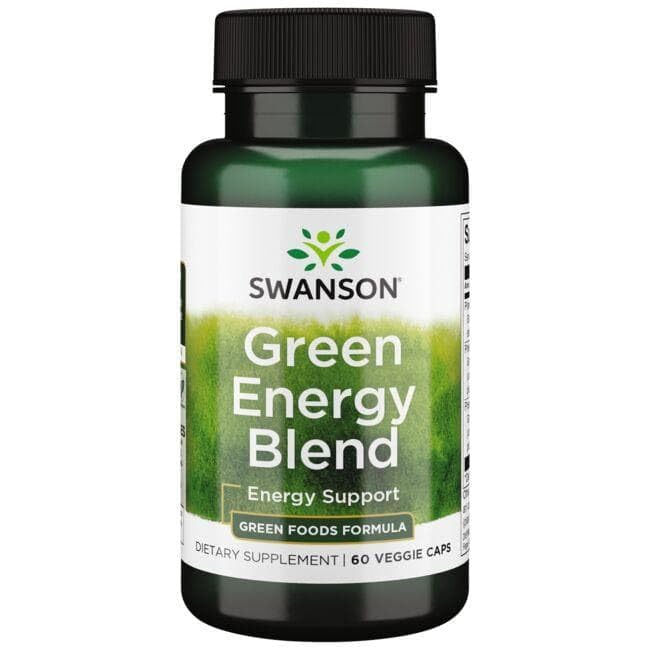 Swanson Greens Green Energy Blend 60 Veg Cap - Non-Stimulant Vegan Energy