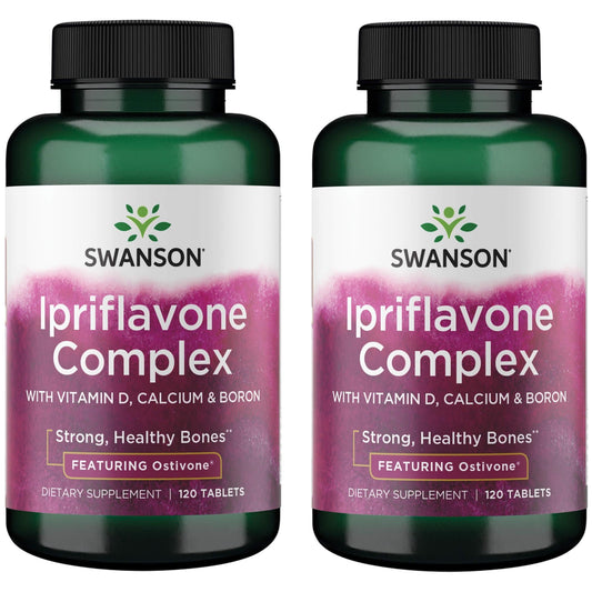 Swanson Ipriflavone Complex with Ostivone 120 Tabs (2 Pack) - Bone Health Supplement BritishVita | Premium UK Vitamins & Wellness Supplements
