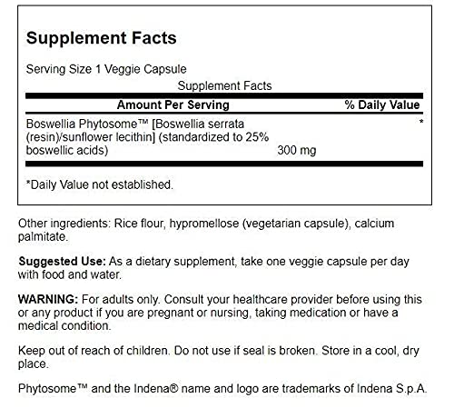 Swanson ULT BOSwansonELLIA Advanced 300MG 60VEGCA | Joint Support - Gluten Free, Vegan, Non-GMO