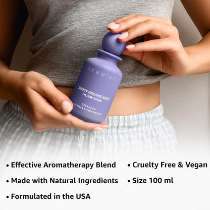 Sweet Dreams Sleep Pillow Spray - Lavender Vanilla Cedarwood Aromatherapy for Calm Sleep | Bedtime Self-Care Gift