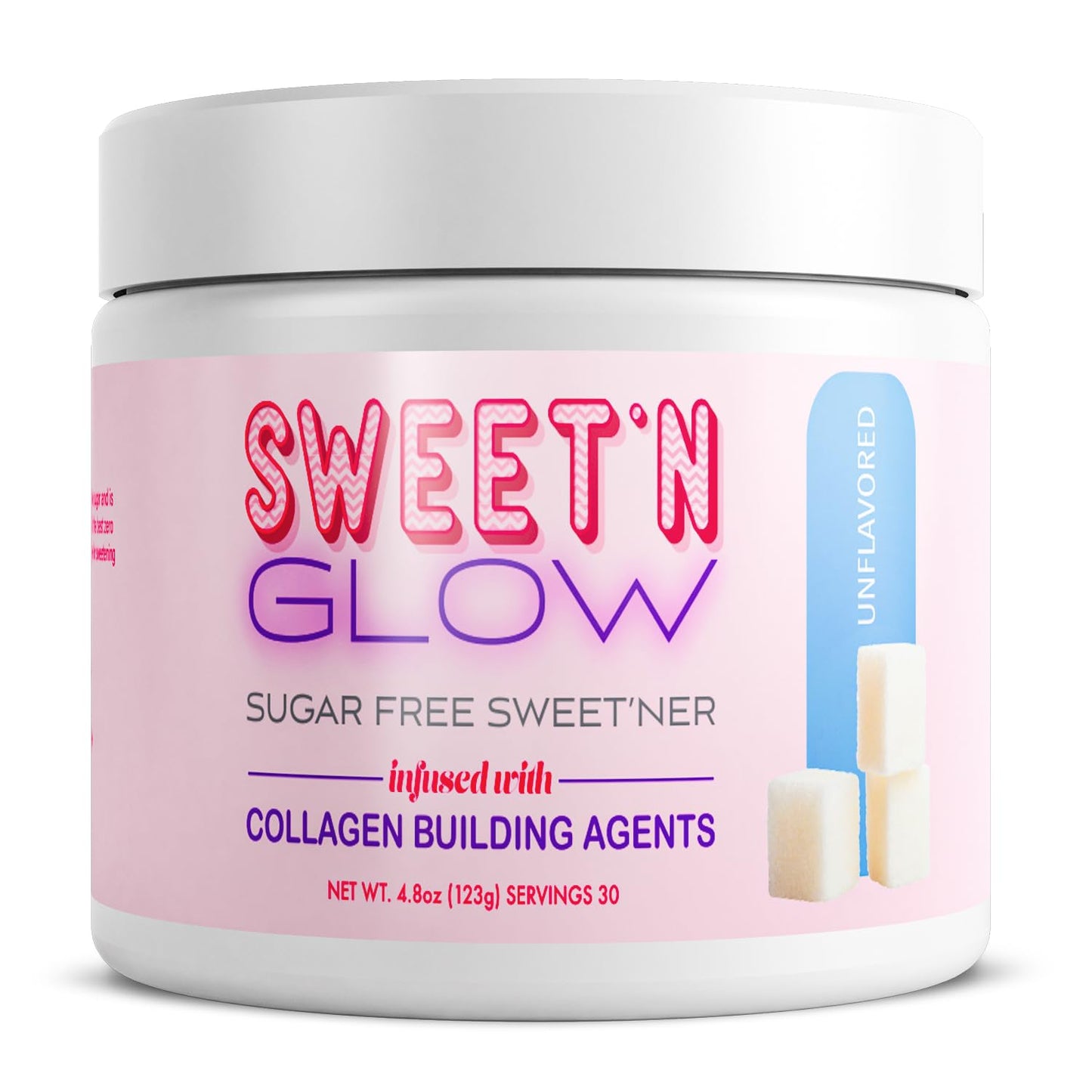 Sweet'N Glow Zero Calorie Sugar Free Collagen Booster – 30 Servings (Unflavored)