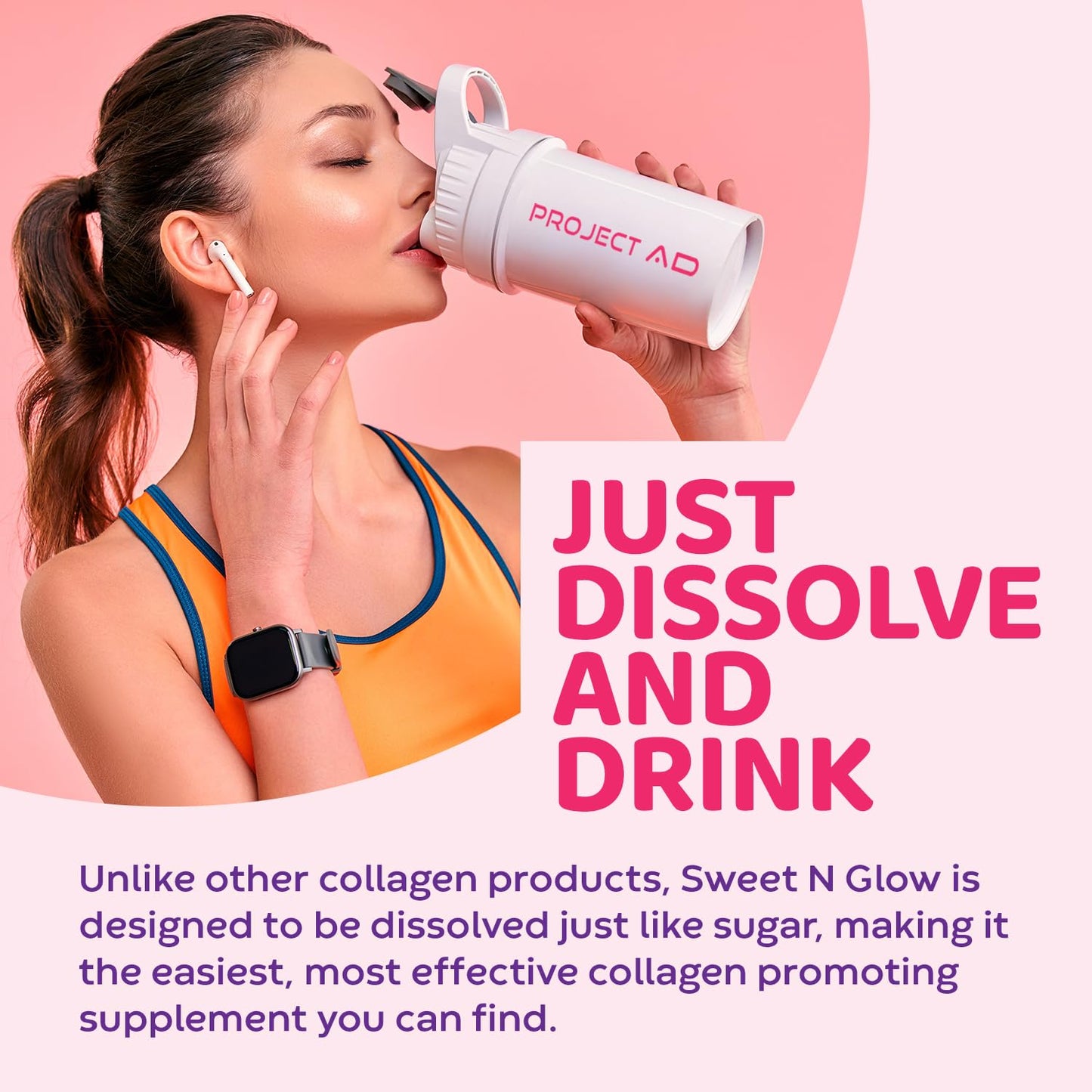 Sweet N Glow Zero Calorie Sugar Free Sweet'Ner with Collagen – 30 Servings Salted Carmel