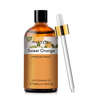 Sweet Orange Essential Oil 100ml | PHATOIL Aromatherapy for Diffuser, DIY Soap, Candle & Bath Bombs