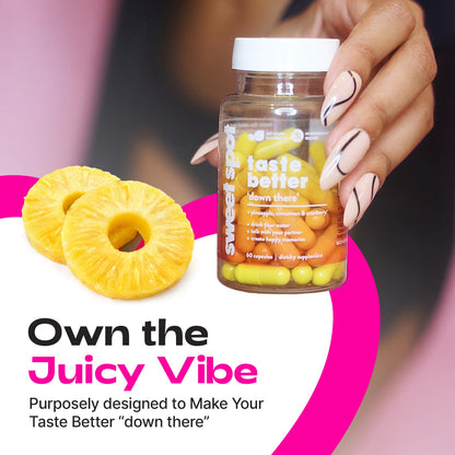 Sweet Spot Pineapple & Cranberry Vaginal Health Supplement – 60 Capsules | Freshens Taste & Balance