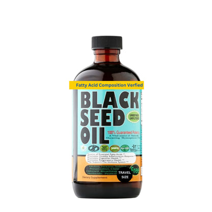 Sweet Sunnah Premium Black Seed Oil - Cold Pressed Nigellaa Travel Size 4 Fl Oz | Gluten Free, Non-GMO