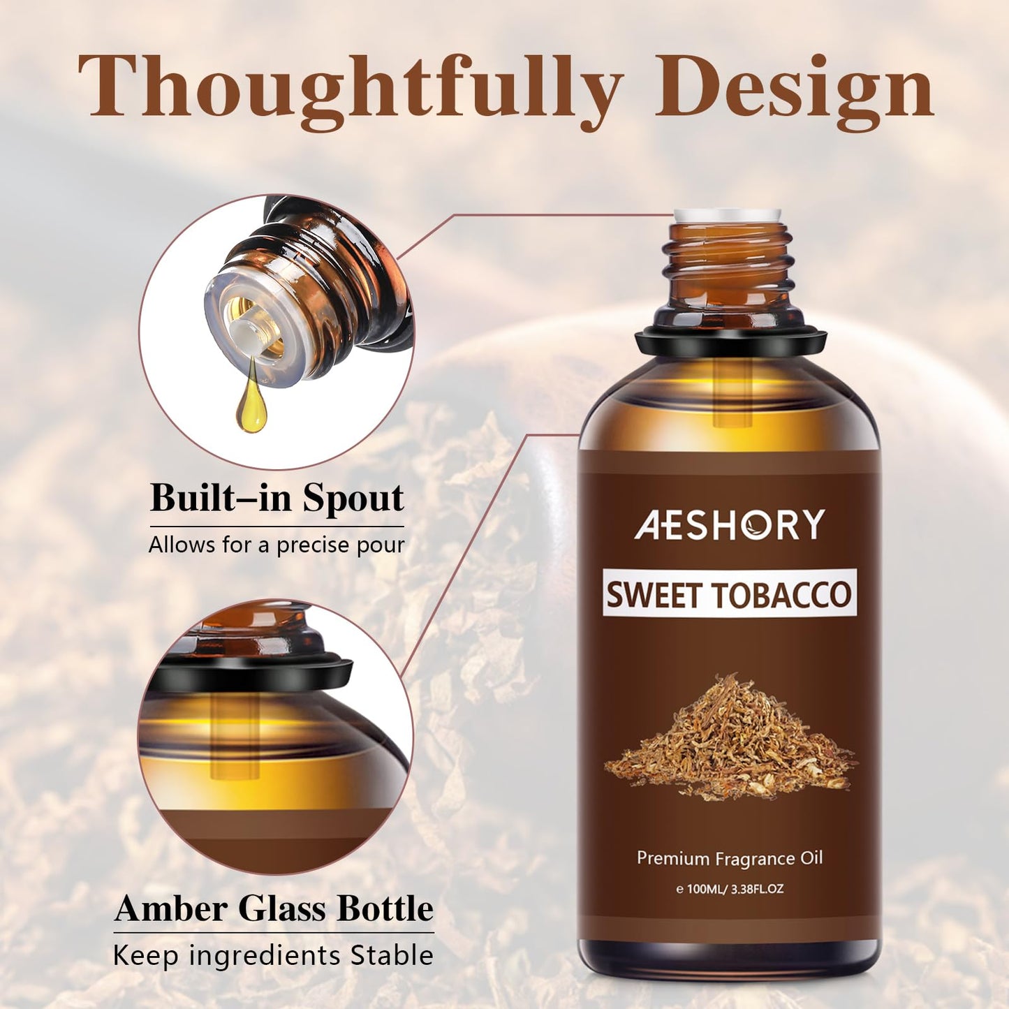 Sweet Tobacco Fragrance Oil 100ml | Aromatherapy Essential Oil for Diffusers, Massage, Soap & Candle Making