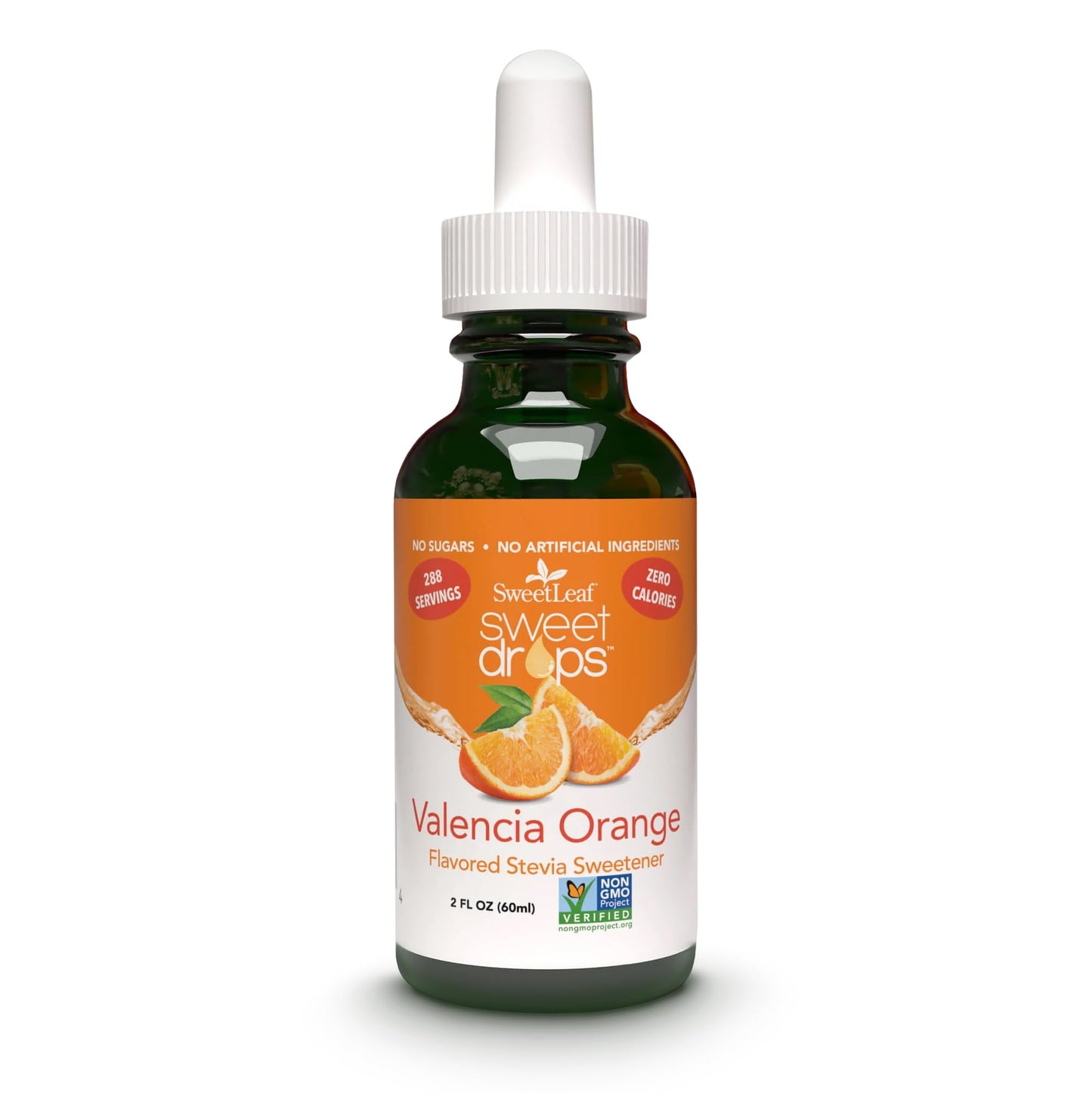 SweetLeaf Valencia Orange Sweet Drops – Zero-Calorie Stevia Liquid (2 oz)