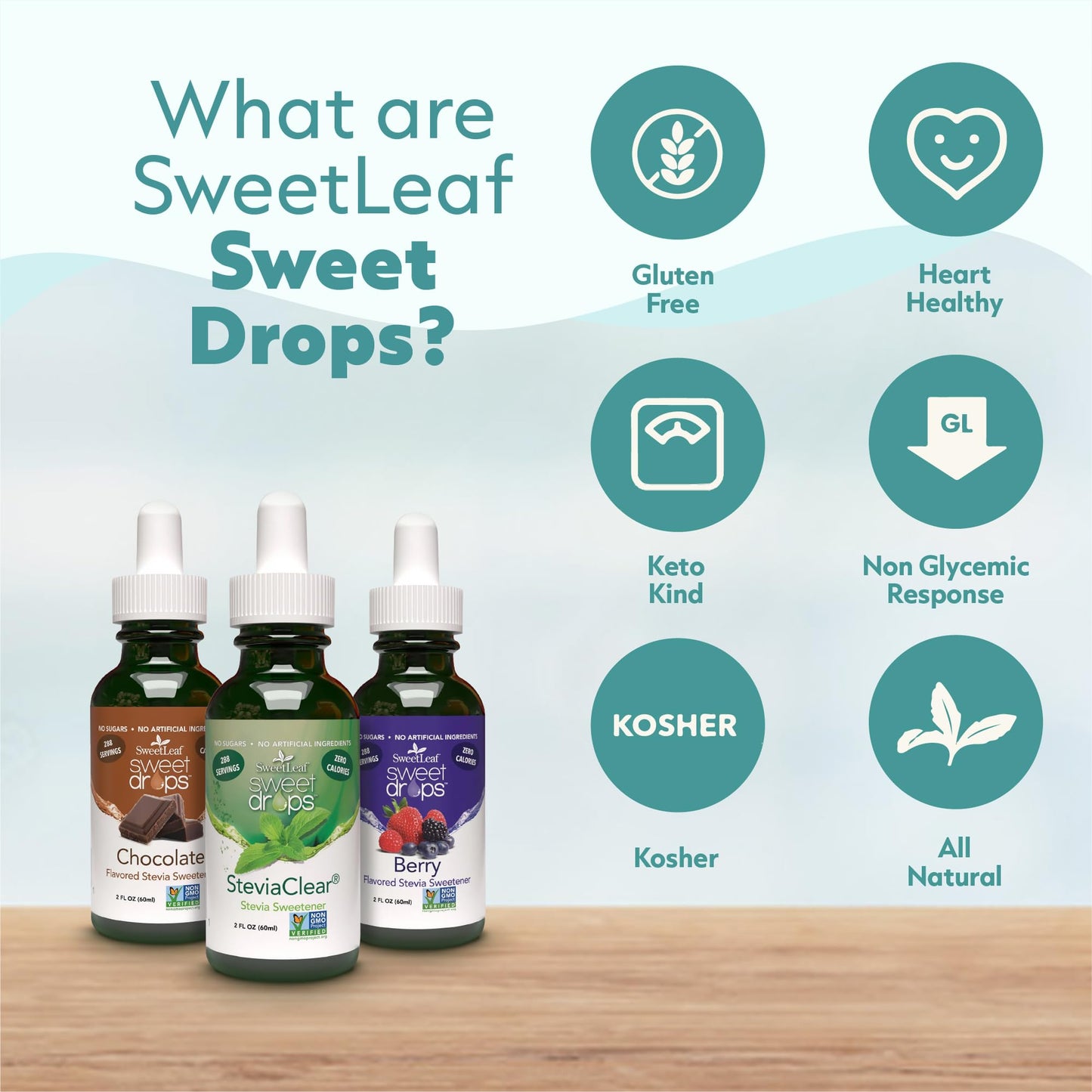 SweetLeaf Valencia Orange Sweet Drops – Zero-Calorie Stevia Liquid (2 oz)