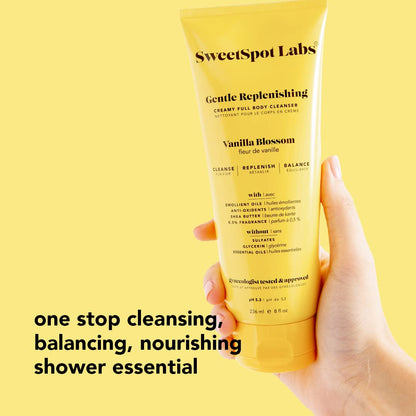 SweetSpot Labs Feminine Wash – Gentle Vanilla Blossom, pH-Balanced & Sulfate-Free, 8 oz
