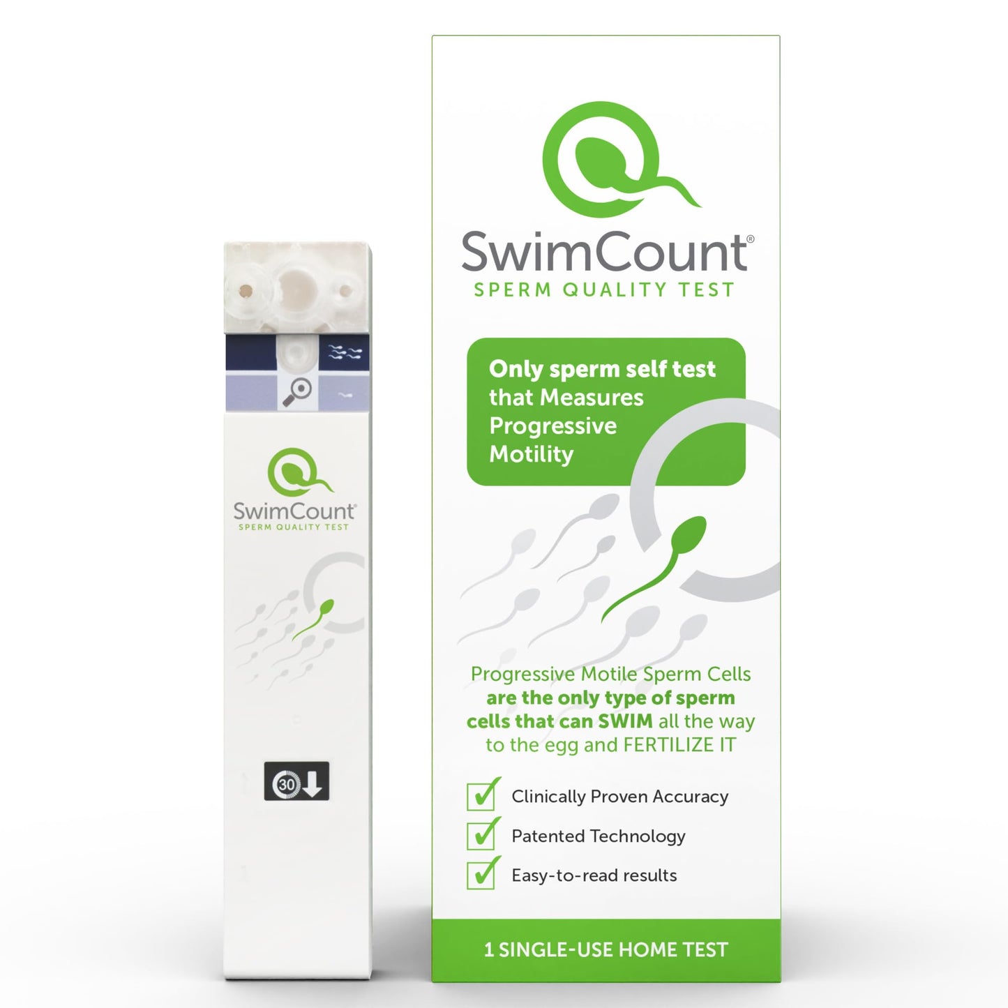 SwimCount At-Home Male Fertility Test – Progressive Sperm Motility, High Sensitivity
