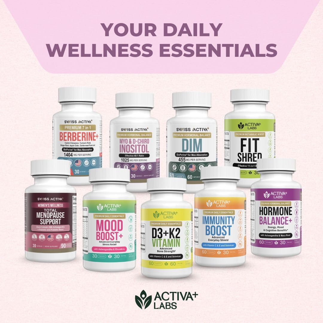 Swiss Activa+ Myo-Inositol & D-Chiro Inositol – Hormone Balance, PCOS & Menstrual Support (30 Days)