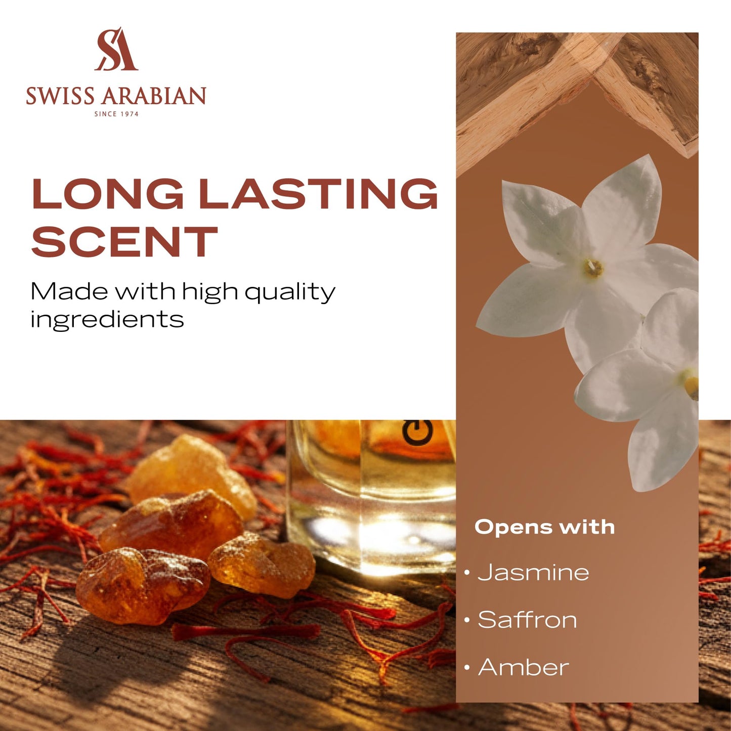 Swiss Arabian Gharaam Perfume Oil – Unisex Amber Musk, Alcohol-Free Arabic Fragrance