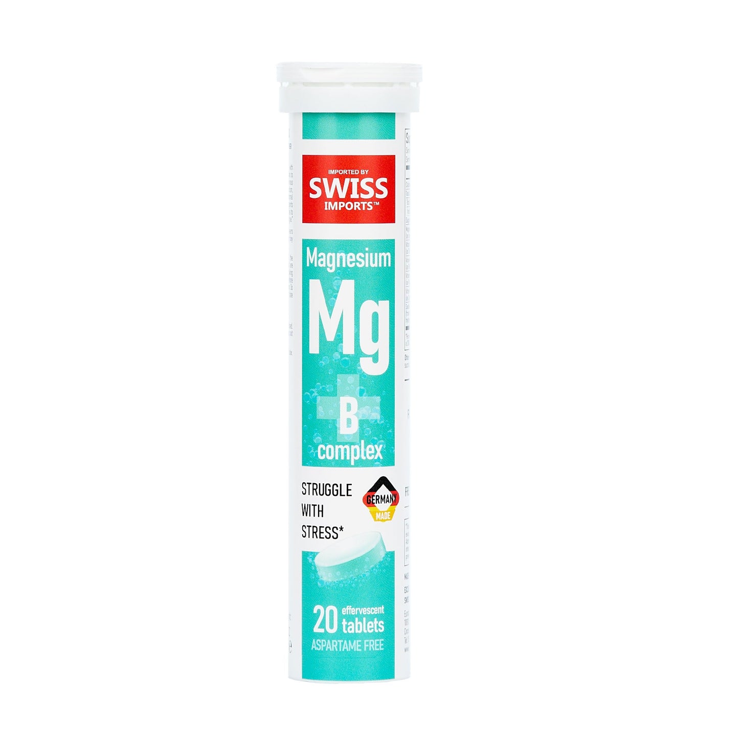 Swiss Imports Effervescent Magnesium + B Complex - 20 Tablets