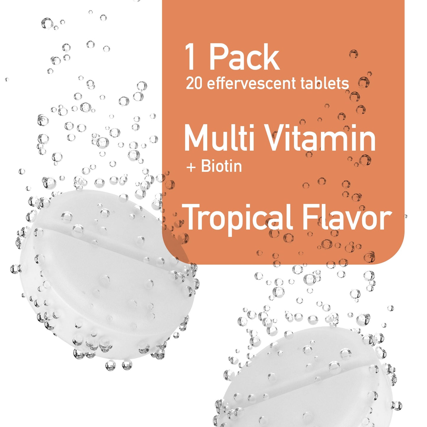 Swiss Imports Effervescent Multivitamins + Biotin for Wellness & Vitality