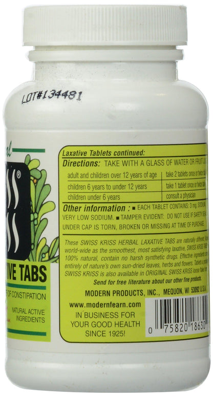 SWISS KRISS Laxative HRBL, 250 Ounce – Gentle Digestive Support