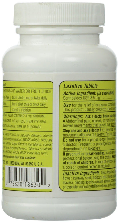 SWISS KRISS Laxative HRBL, 250 Ounce – Gentle Digestive Support
