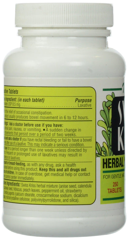 SWISS KRISS Laxative HRBL, 250 Ounce – Gentle Digestive Support