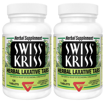 Swiss Kriss Herbal Laxative Tablets — Gentle, Natural Relief for Adults & Kids 6+