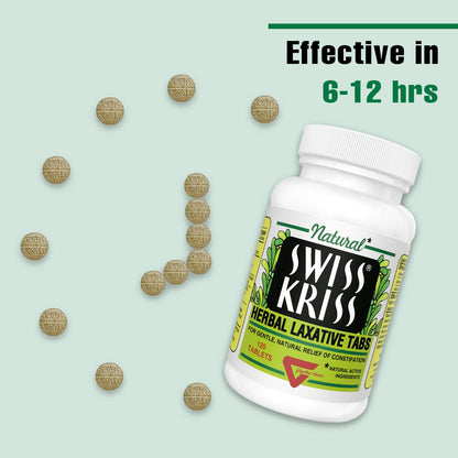 Swiss Kriss Herbal Laxative Tablets — Gentle, Natural Relief for Adults & Kids 6+