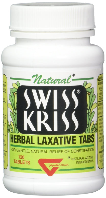 Swiss Kriss Herbal Laxatives Tablets – Gentle, Natural Relief for Adults & Kids 6+ | 120 Tablets