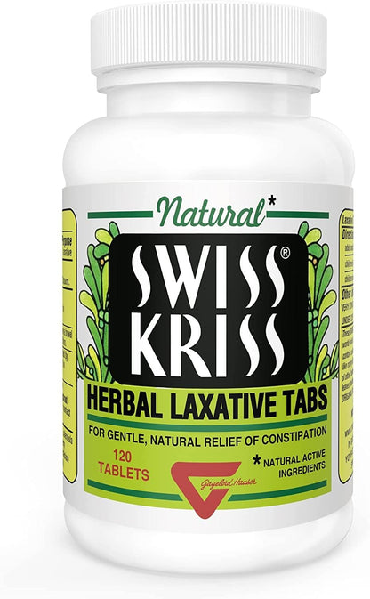 Swiss Kriss Herbal Laxative Tablets – 120 ea | Natural Cathartic Support