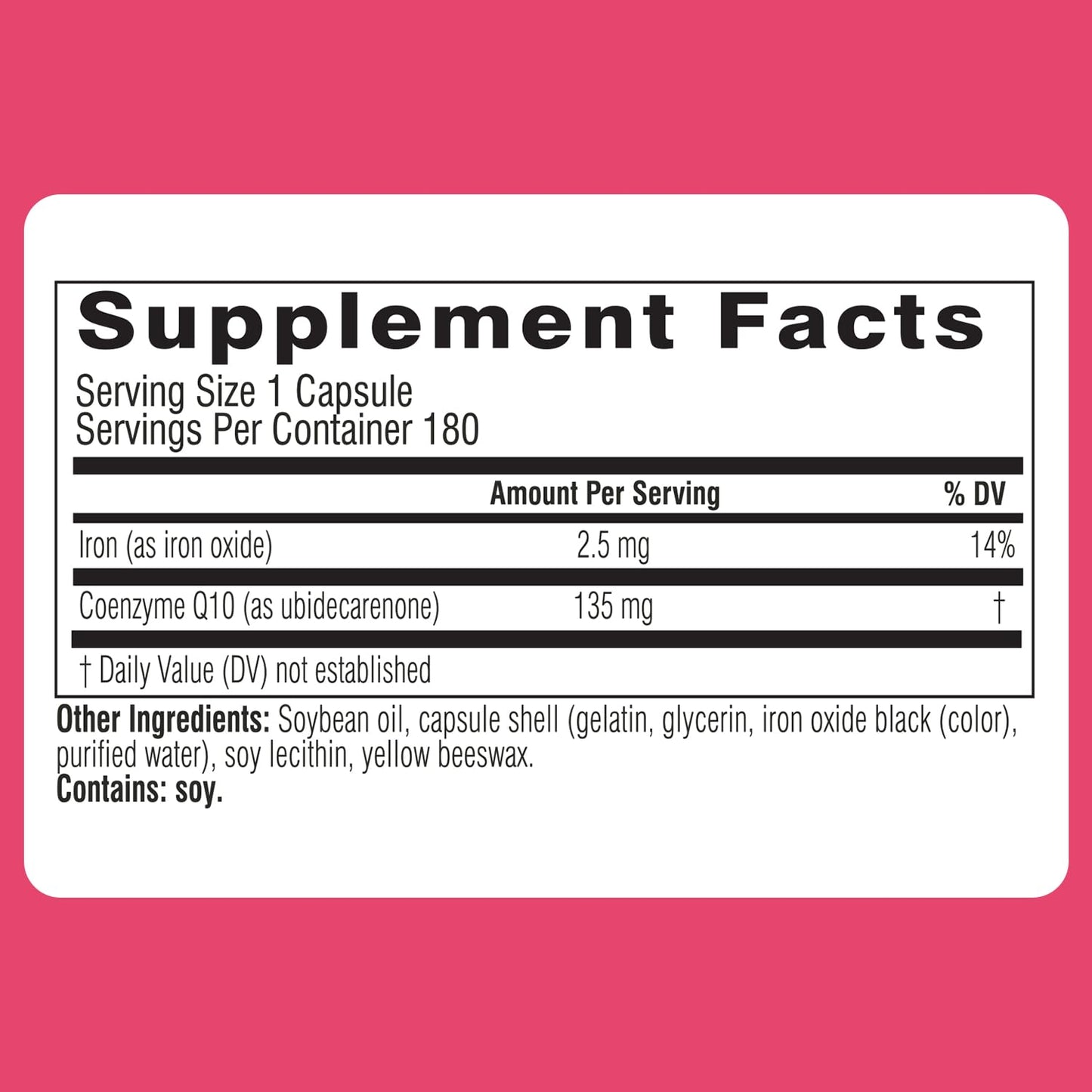 Swisse CoQ10 Supplement | Co-Enzyme Q10 135mg | 180 Softgels | Heart Health & Energy