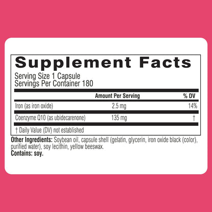 Swisse CoQ10 Supplement | Co-Enzyme Q10 135mg | 180 Softgels | Heart Health & Energy