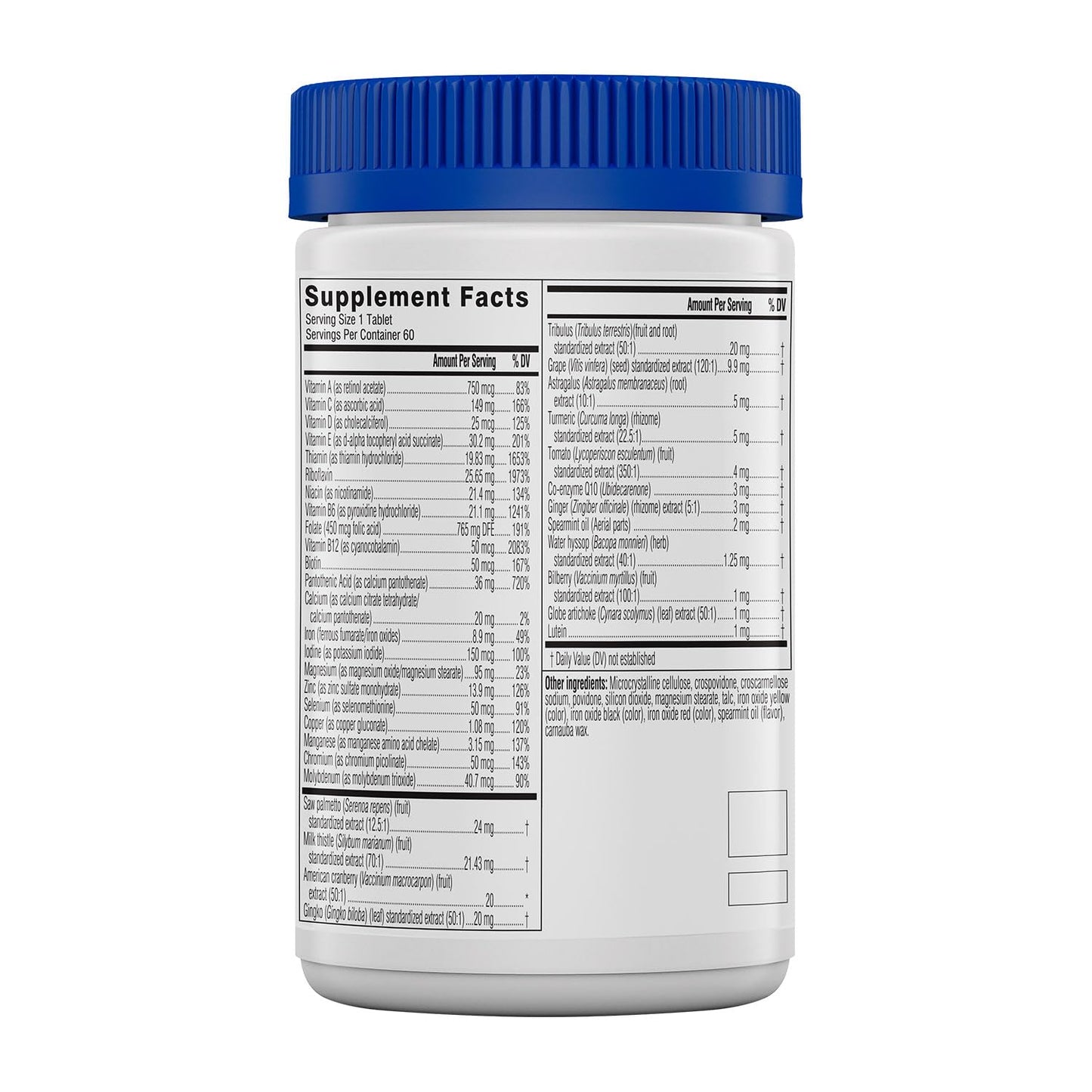 Swisse Daily Multivitamin for Men 50+ | 39 Vitamins, Antioxidants & Adaptogens | Energy & Immune Support | 60 Tablets