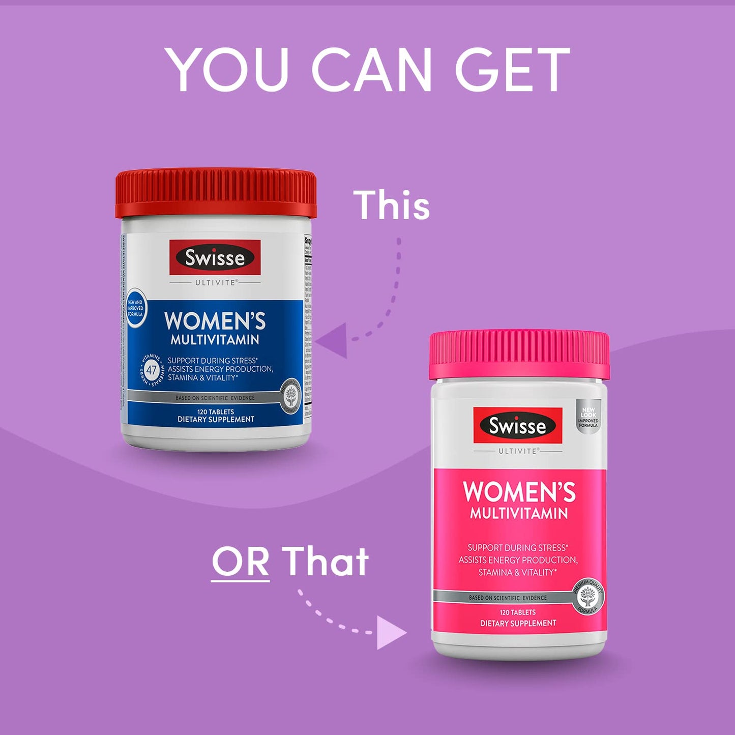 Swisse Daily Multivitamin for Women | 47 Vitamins, Antioxidants & Adaptogens
