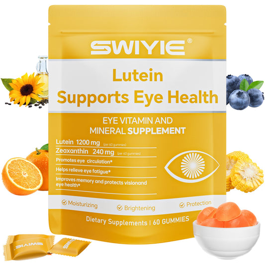 Swiyie Lutein Gummies – Eye Vitamin & Mineral Support with 20mg Lutein & 4mg Zeaxanthin | 60 Gummies BritishVita | Premium UK Vitamins & Wellness Supplements