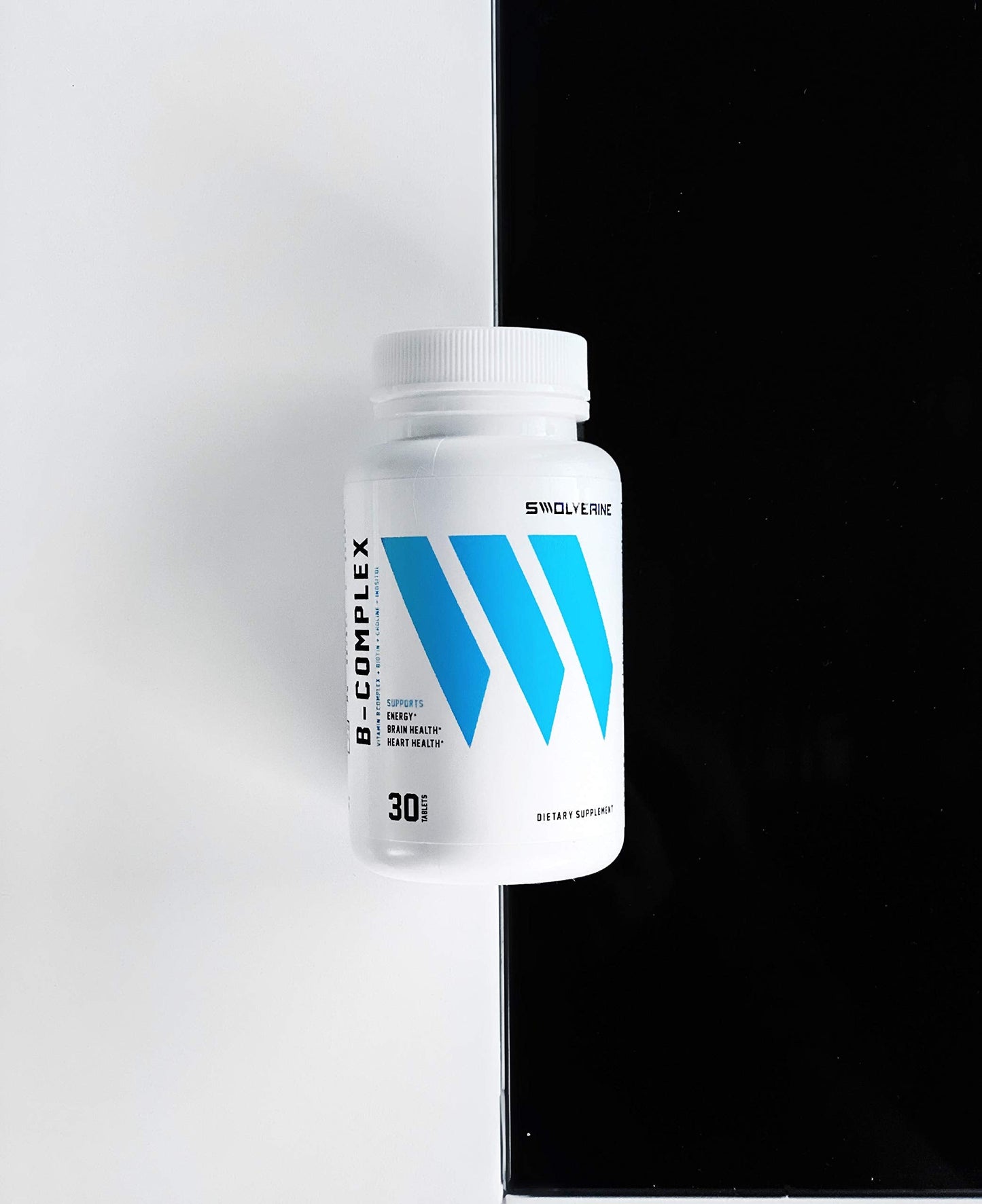 Swolverine B-Vitamin Complex | B-Complex with B12, B1, B2, B3, B5, B6, B7, B9, Choline, Inositol & Biotin – Energy, Stress & Immune Support (30 Servings)