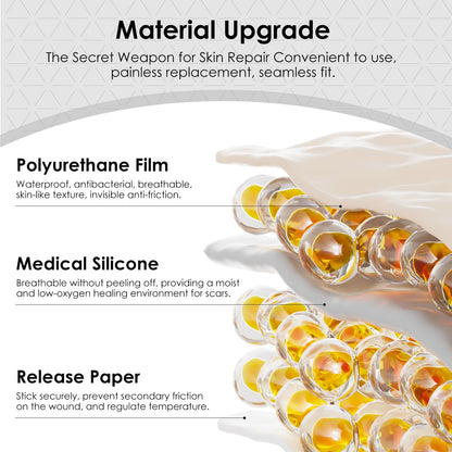 SWturK Silicone Scar Sheets Roll – Medical-Grade Scar Tape for Surgical Scars, C-Section, Tummy Tuck (1.6-in x 60-in)