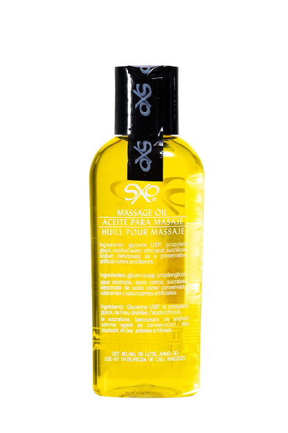 SXO Sensual Massage Oil - Assorted Flavors, Made in Mexico - 2 fl oz Piña Colada