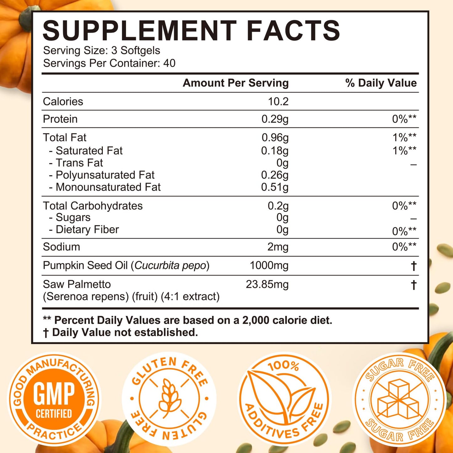 SXOSXO Pumpkin Seed Oil Capsules 1000mg with Saw Palmetto | Hair, Bladder & Prostate Support