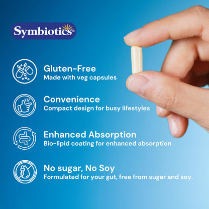 Symbiotics Colostrum 120ct Vegetarian Capsules – Immunity Support, Gluten Free
