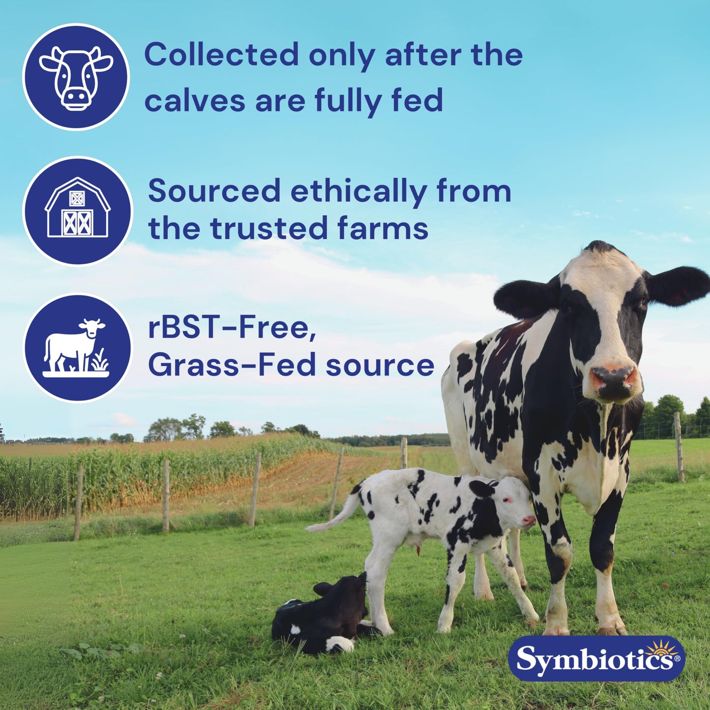 Symbiotics Colostrum 120ct Vegetarian Capsules – Immunity Support, Gluten Free