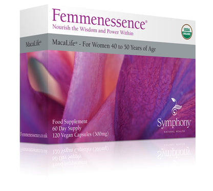 Symphony Natural Health Femmenessence MacaLife – Clinically Studied Perimenopause Hormone Support