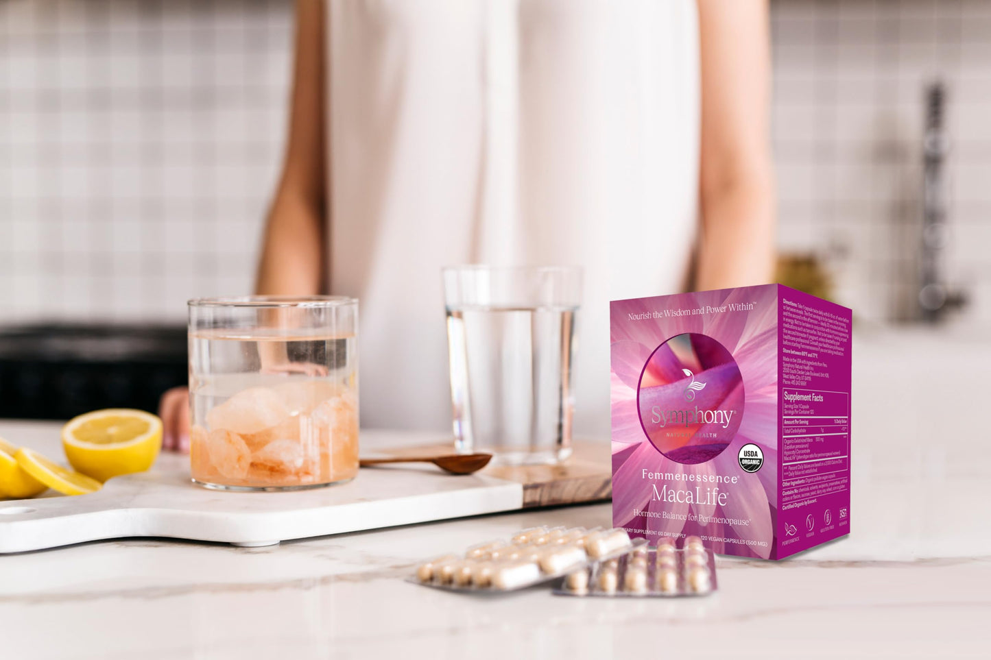 Symphony Natural Health Femmenessence MacaLife – Clinically Studied Perimenopause Hormone Support