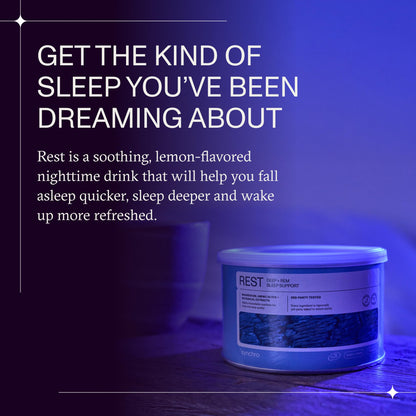 Synchro Rest Sleep Supplements | Magnesium Sleep Aid Powder – Sweet Lemon, 210g